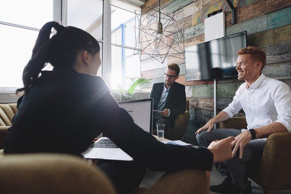 Team meeting in a modern office